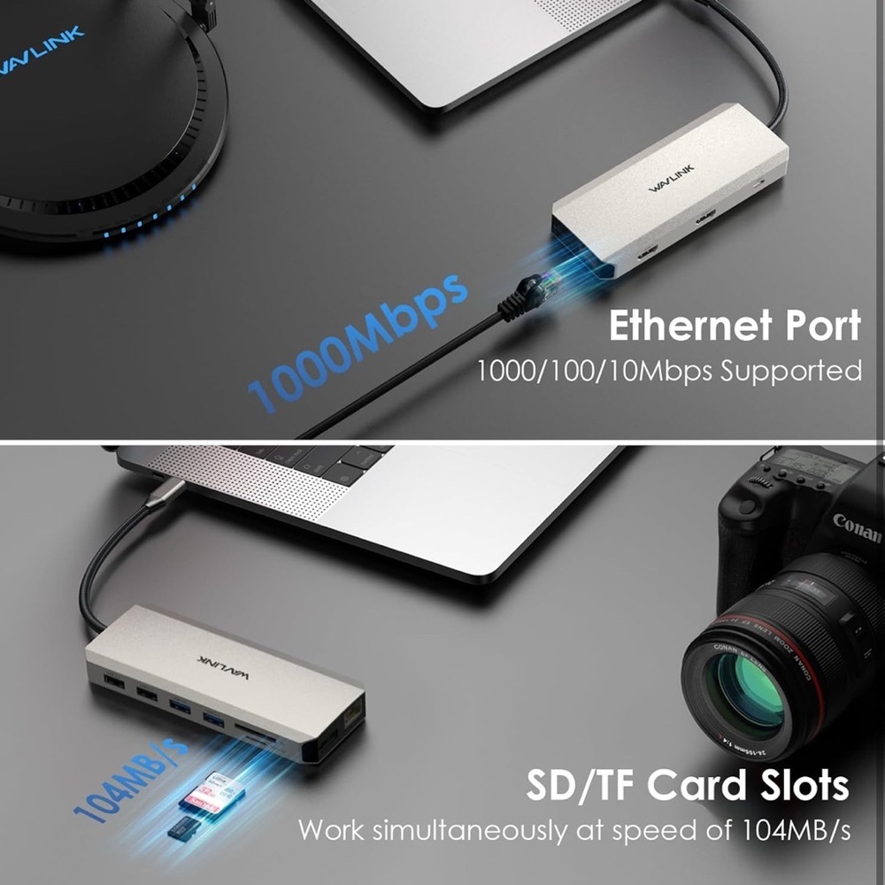 Wavlink USB-C Docking Station - Silver - Picture 10 of 10
